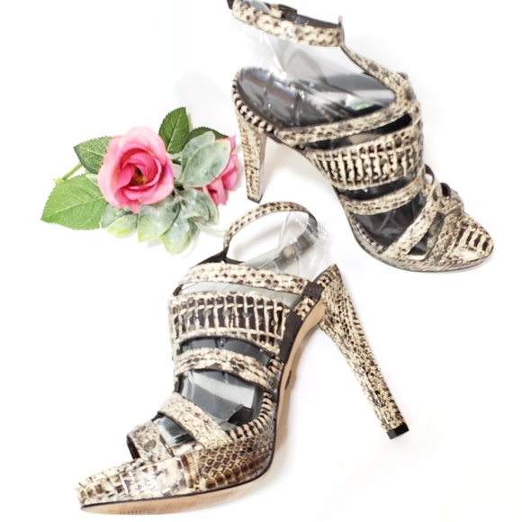 BCBG Maxazria snakeskin platform sandals, 7 - Picture 2 of 8